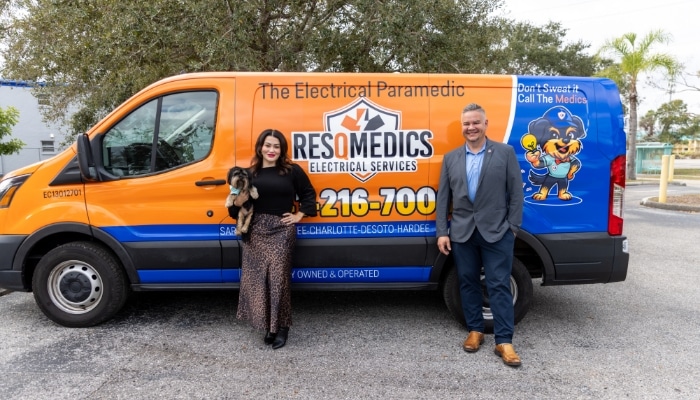 Resqmedics Owners And Van With Dog